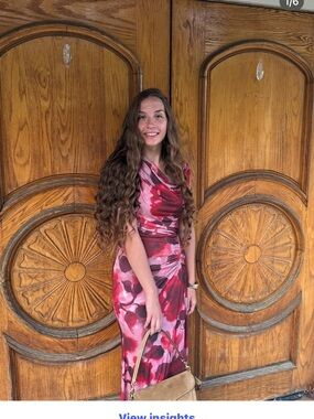 Pink & Red Floral Cowl Neck Maxi Dress